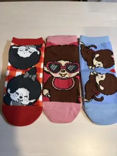 SEKIGUCHI モンチッチキャラクターソックス 3足セット