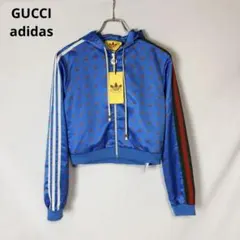 GUCCI adidas GG柄 トレフォイル ショート フード ブルゾン S