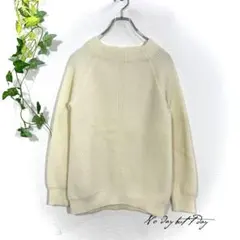 any SiS エニィスィス 畦編みセーター(M)ラグラン長袖 アイボリー