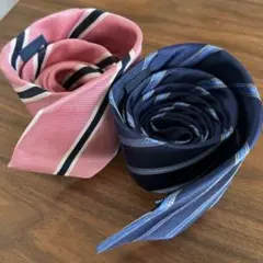 ブルックスブラザーズ　ネクタイ　レジメンタルストライプ　ネイビー、ピンク　2本組