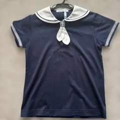 familiar セーラーカラー Tシャツ ネイビー 130のサムネイル