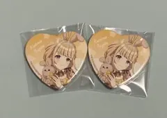 学園アイドルマスター　学マス　藤田ことね　ハート　缶バッジ　gigo