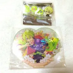 【匿名配送】巴日和 一番カフェ ネームバッジ 中国限定流砂ハートアクスタセット