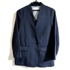 BEAMS HEART ネイビー ノーカラージャケット