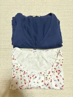 ハートマーケットheart market カーディガン　紺　ネイビー　花　半袖のサムネイル