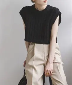 NOBLE  ケーブルミニベスト Noble（ノーブル）の「ケーブルミニベスト（ベスト）」 - WEAR