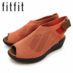 【美品✨】fitfit メッシュ ウェッジソール コンフォートサンダルのサムネイル