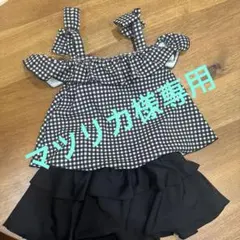 女の子用チェック柄水着セット 140