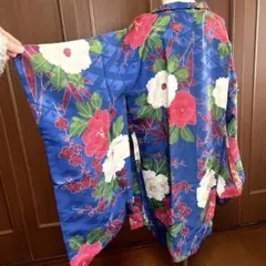 11月29日まで。長羽織　綸子　アンティーク　牡丹　梅