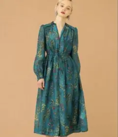 UNITED TOKYO ストライプ柄 半袖 ロングシャツワンピースブラウン美品 