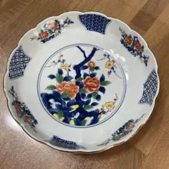 大皿46.5センチ花柄扇子デザインの陶磁器皿 大皿46.5センチ花柄扇子デザインの陶磁器皿 - メルカリ
