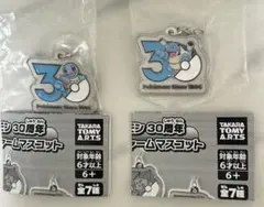 ポケモン 30周年 メタルチャームマスコット めじるし ゼニガメ カメックス