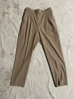 GLOBAL WORK ベージュ プリーツスラックス M