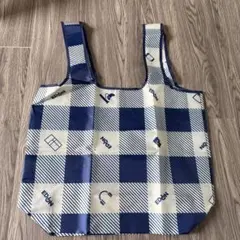 EDON チェック柄 エコバッグ 大きめ