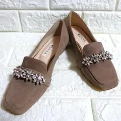 未使用 試着のみ☆DIANA ダイアナ ビジュー ローファー パンプス 22cm