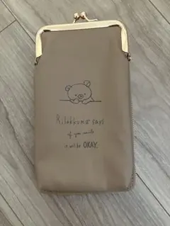 リラックマ ウォレット付きスマホショルダー