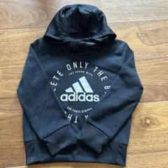 adidas フード付きパーカー 110サイズ 黒