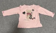 メゾピアノクマ刺繍 長袖カットソー　サイズ90