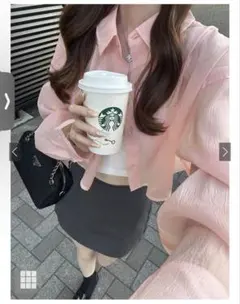 GRL シャツ ピンク