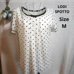 【人気☆かわいい☆LODISPOTTO】白　ドット　ブラウス　サイズMのサムネイル
