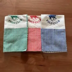 POLO CLUB ストライプハンカチ3枚セット