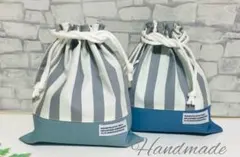 No.584Rハンドメイド♪巾着袋　2点セット☆感謝価格☆