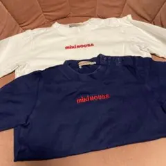 ミキハウス　Tシャツ　ロンT ７分丈　2枚セット　まとめ売り ロゴ　シンプル