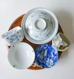 【全て窯元製】昭和レトロなおひとりさま御膳　お盆付き