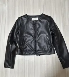 黒 合成皮革ジャケット ロイヤルパーティー