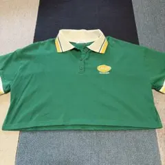 緑色 クロップドポロシャツ Mサイズ