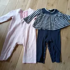 プチバトー　ロンパース　70cm 12mon ボーダー　セット　まとめ売り