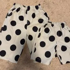 ベージュ/ドット ボトムス 2点セット　水陸両用　90 130 おそろい
