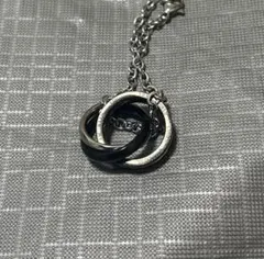 メンズネックレス　3連リング