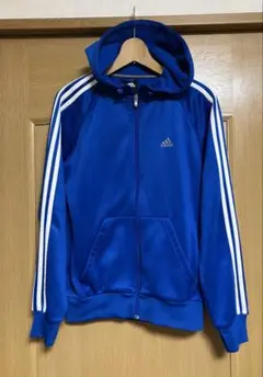 adidas アディダス　ジップアップジャージ　ジップアップパーカー　フード付