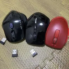 <ジャンク品！>BUFFALOなどワイヤレスマウス 3点セット