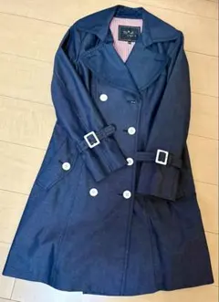 アニエスベー ネイビー ダブルブレスト トレンチコート 38