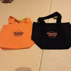 TRADER JOE'S エコバッグ オレンジ 黒 セット