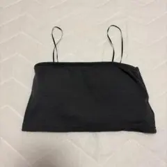 グレー リブ編み キャミソール