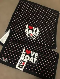 ★可愛い！LOVE BOAT ♡ドット柄ハンドタオル2枚セット！ギャル★