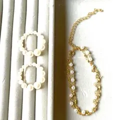 イヤリングとブレスレットのセット