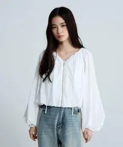 新品 JEANASIS マルチWコードバルーンブラウス ジップアウターのサムネイル