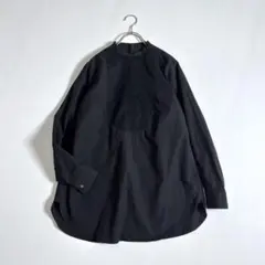 美品 Curensology スタンドビブヨークブラウス 黒 コットン 日本製のサムネイル
