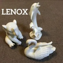 破格　24k装飾　金彩　希少　レノックス 　LENOX　イルカ　象　白鳥　 置物