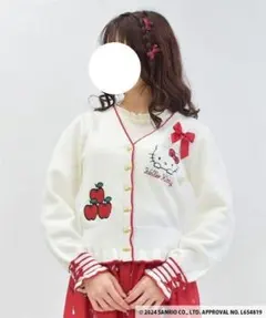 axes femme ハローキティカーディガン 白