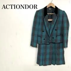 ACTIONDOR レディース M 黒 ヴィンテージ セットアップ スーツ 上品