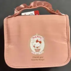 【新品】ハローキティ 多機能ポーチ ピンク 持ち手付き