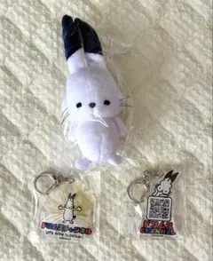 ドコムス/ドコうさ マスコットキーホルダー 全6種コンプリート ガチャ
