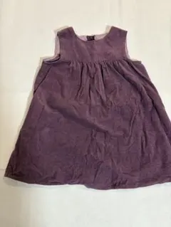 パープル ジャンバースカート 背面ファスナー