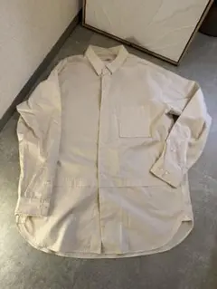 ユニクロ　+J ポケット付きベージュ長袖シャツ XL