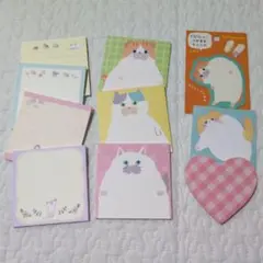 ふせん メモ帳　付箋　メモパッド　猫　ネコ　使いかけ